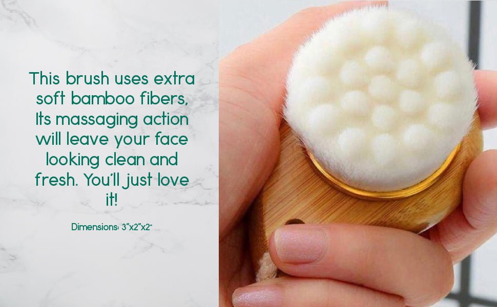 Facial Brush with Bamboo Handle - Comfortable home equipment